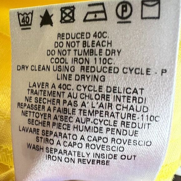 See By Chloe' Yellow Linen Summer Dress Size 2 - Picture 7 of 8